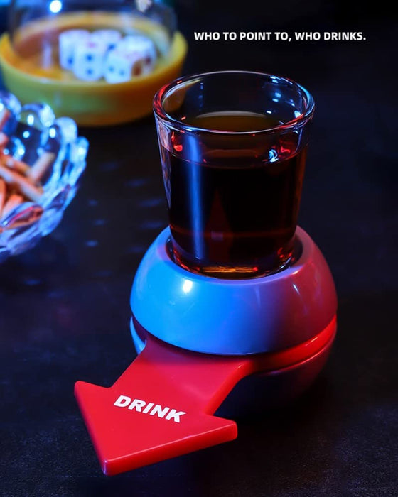 Yun River Shot Spinner,Fun Party Drinking Game,Includes 2oz Shot Glass
