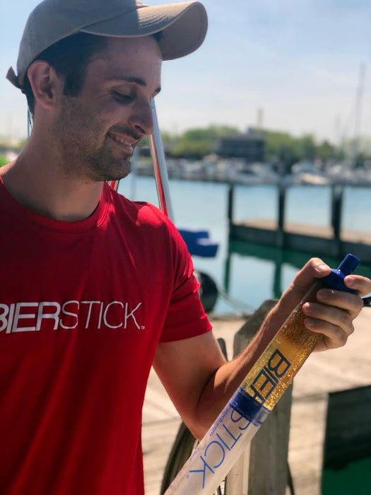 Beer Bong Bierstick 2.0 Syringe - College Gift Party Tool - Perfect for Tailgating, Spring Break, and Boat Parties - Funnel Holds 24oz with Removable Mouthpiece