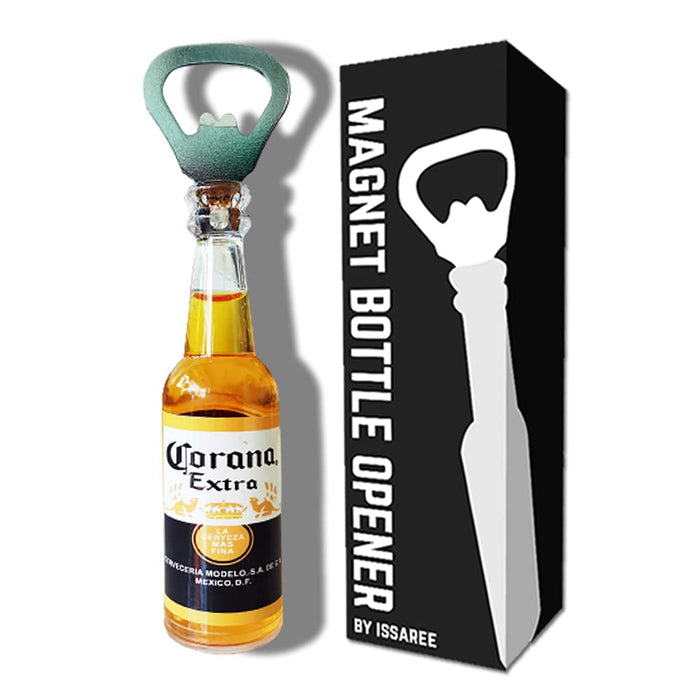 Magnetic Beer Bottle Opener Figure Beer Bottle Bar Refrigerator Decor Unique Birthday Gifts Collection (Corona Extra)
