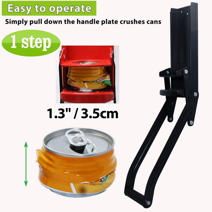 laffeya Aluminum Beer Can Crusher 16oz, Wall Mounted Smasher for Recycling