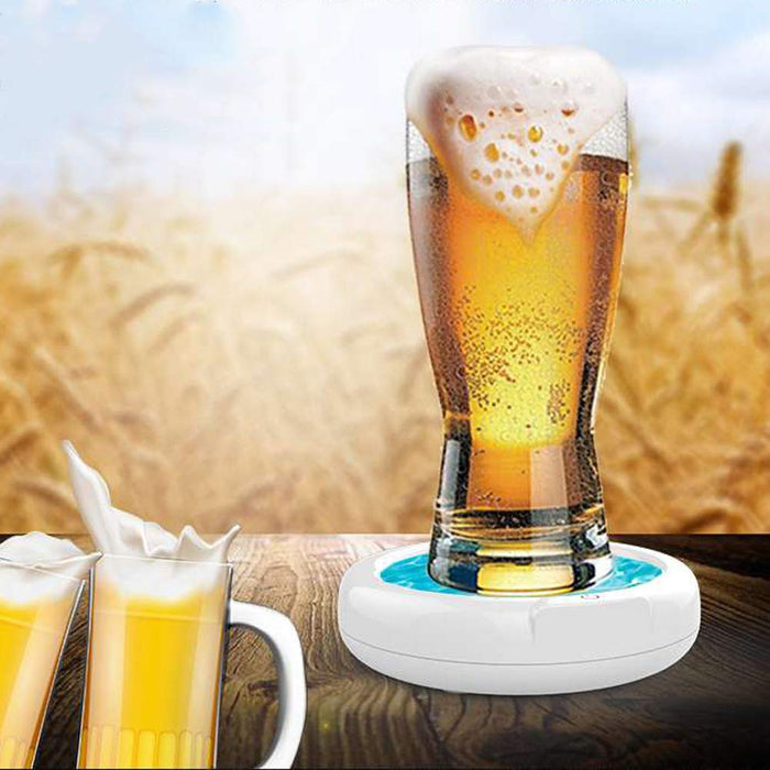 V BESTLIFE Ultrasonic Beer Foamer Machine, 3.7V 110KHZ USB Ultrasonic Beer Bubbler Maker with Built-in 1800mah Lithium Battery for Family Gatherings, Business Meetings, Bars
