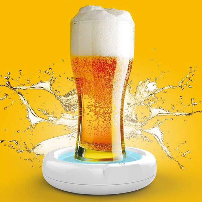 V BESTLIFE Ultrasonic Beer Foamer Machine, 3.7V 110KHZ USB Ultrasonic Beer Bubbler Maker with Built-in 1800mah Lithium Battery for Family Gatherings, Business Meetings, Bars