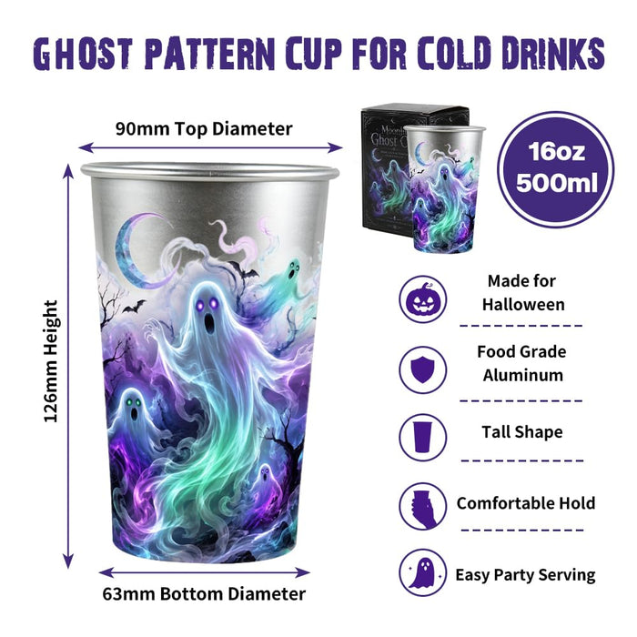 16oz Ghost Color Changing Cup Cold Activated, Halloween Party Supplies