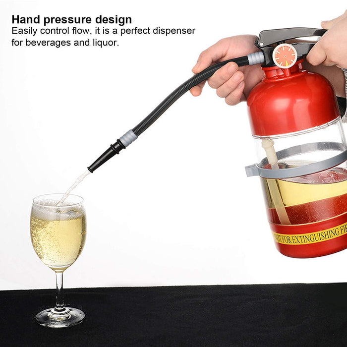 2L Whiskey Decanter, Portable Fire Extinguisher Container Funny Beer Dispenser for Home Party Beer Dispenser Barrels Bar Beverage Liquor Rack Machine for Wine Spirits Drinks