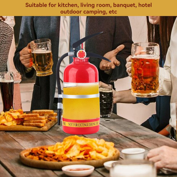 2L Whiskey Decanter, Portable Fire Extinguisher Container Funny Beer Dispenser for Home Party Beer Dispenser Barrels Bar Beverage Liquor Rack Machine for Wine Spirits Drinks
