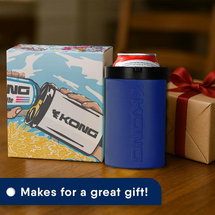 Kong 2.0 Insulated Can & Bottle Cooler with Detachable Drinking Hose,Navy