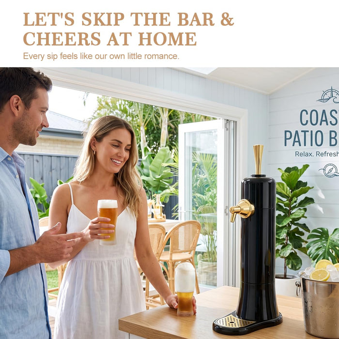 Beer Dispenser for Cans and Bottles, Cordless Draft-Style Foam Tap Gift