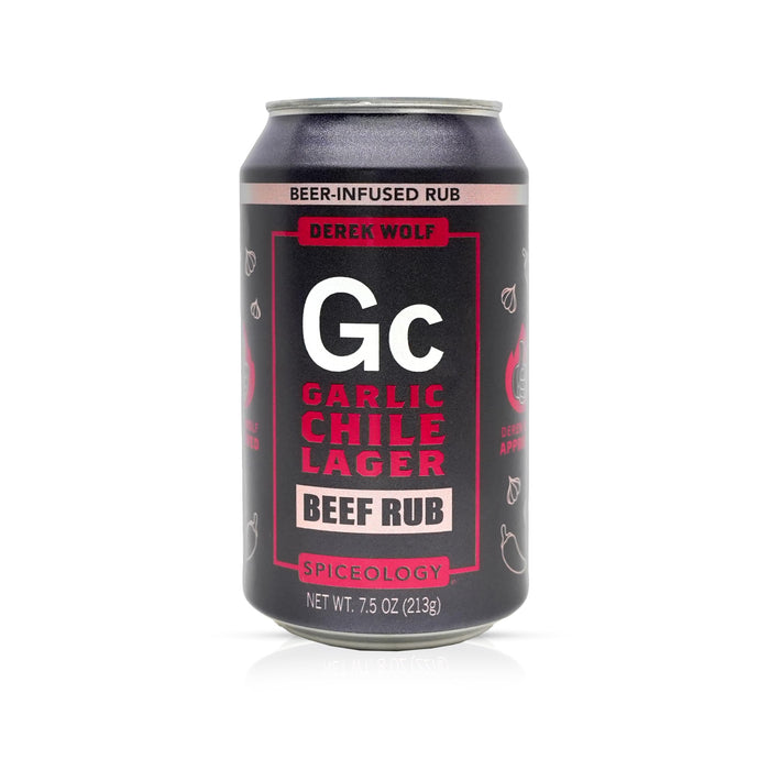 Spiceology - Derek Wolf 6-Pack Beer-Infused BBQ Rub Set - Garlic Chile Lager, Jalapeño Lime Pilsner, Sweet Carolina Blonde, Sticky Bourbon Brown Ale, Big Bad BBQ Ale & Mesquite Peppercorn Lager