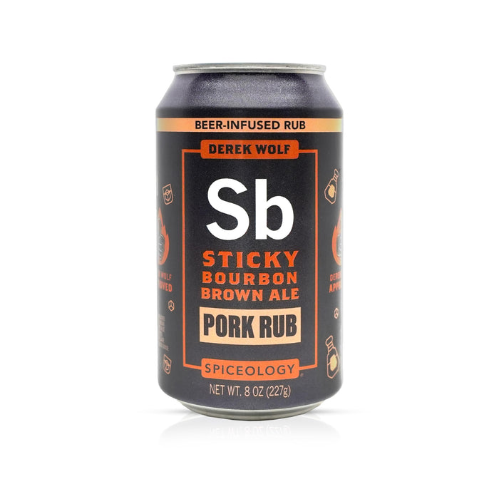 Spiceology - Derek Wolf 6-Pack Beer-Infused BBQ Rub Set - Garlic Chile Lager, Jalapeño Lime Pilsner, Sweet Carolina Blonde, Sticky Bourbon Brown Ale, Big Bad BBQ Ale & Mesquite Peppercorn Lager