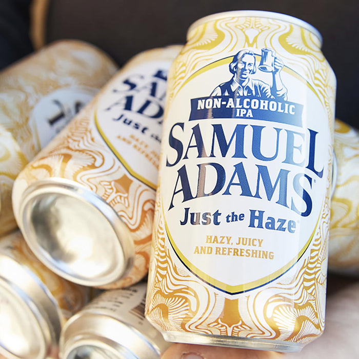 Samuel Adams 5 Pack Just the Haze Non-Alcoholic Hazy IPA Brew - Dealcoholized Sam Adams Craft Beer - 12oz Cans - Sabro, Citra, Mosaic, Cascade Hops