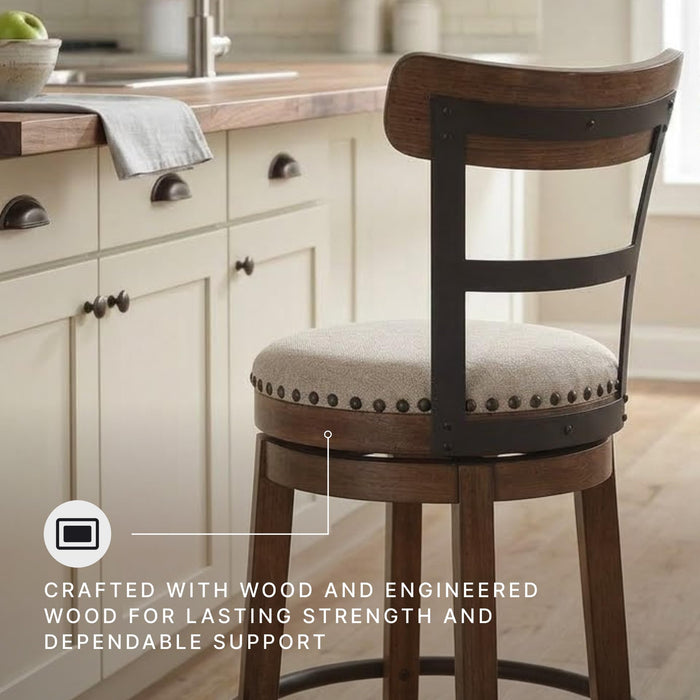 Signature Design by Ashley Valebeck Counter Height Bar Stool, Brown