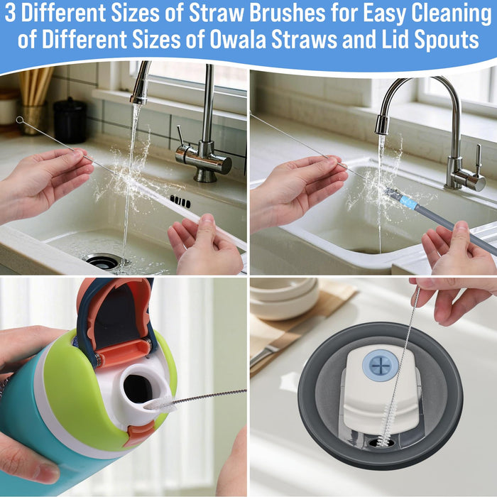 XANGNIER Water Bottle Cleaner Brush Set for Owala 24oz/32oz/40oz Cup,5 Pcs