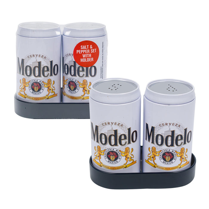 Modelo Entertaining Bundle Set – Galvanized Beverage Tub, Serving Tray, Napkin Holder, Straw Holder, Salt & Pepper Caddy, and Locktop Canisters – Indoor & Outdoor Beverage Serving Collection (White)