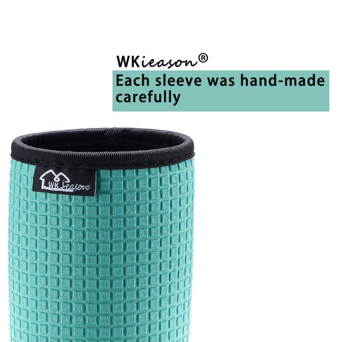 WK ieason 12oz Standard Can Sleeves Insulators Sleeves 12OZ Beer Bottle Jacket Sleeves Coolers Holder Non-slip Neoprene(Black)