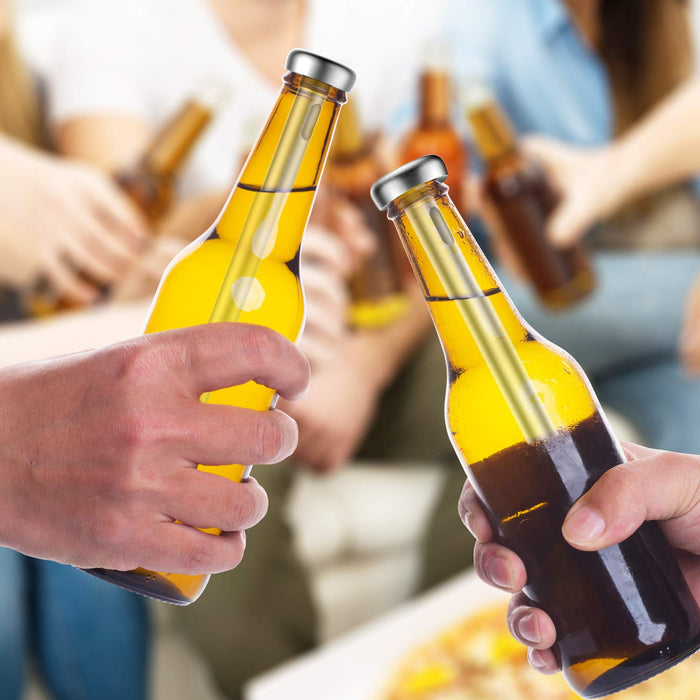 Fronnor Gifts for Men Beer Chiller Sticks for Bottles Cool Unique Gift for any Beer Lover Stainless Steel Beverage Cooler,Christmas,Thanksgiving,Fathers' Day,Valentine's Day Gifts