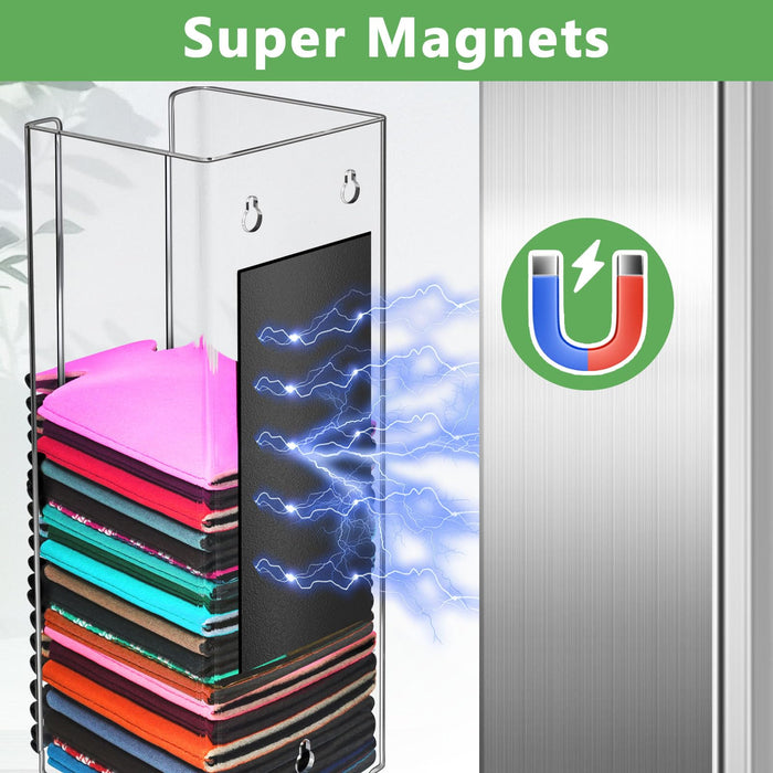 Kevenal Magnetic Acrylic Can Cooler Holder, Beer Can Sleeves Storage, Wall Mounted Can Cooler Dispenser, Gifts for Beer Lovers (Ultimate Style)