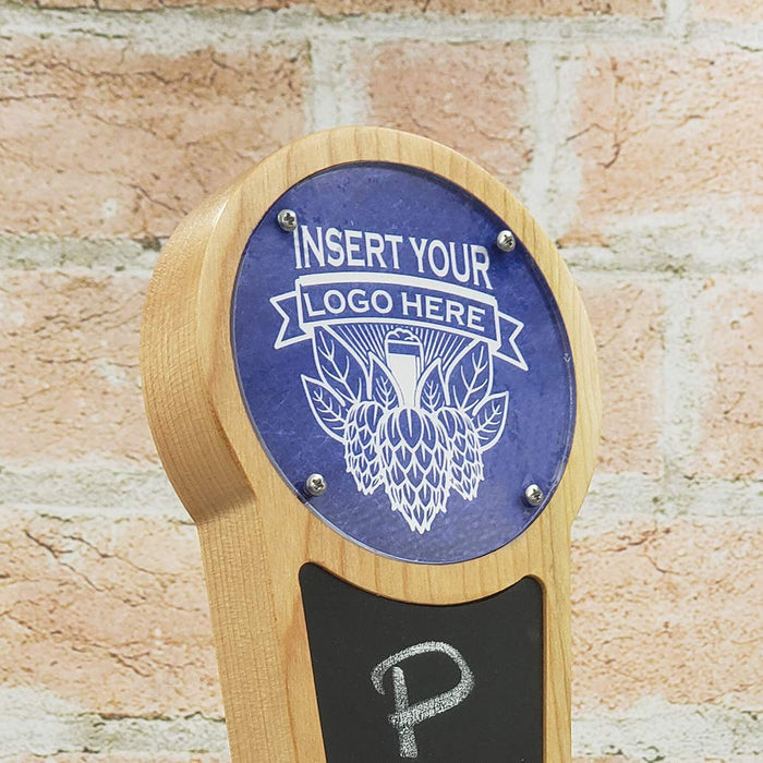 Custom Brew Gear Chalkboard Beer Tap Handle with Changeable Logo - Cherry-Keg Tap Handle