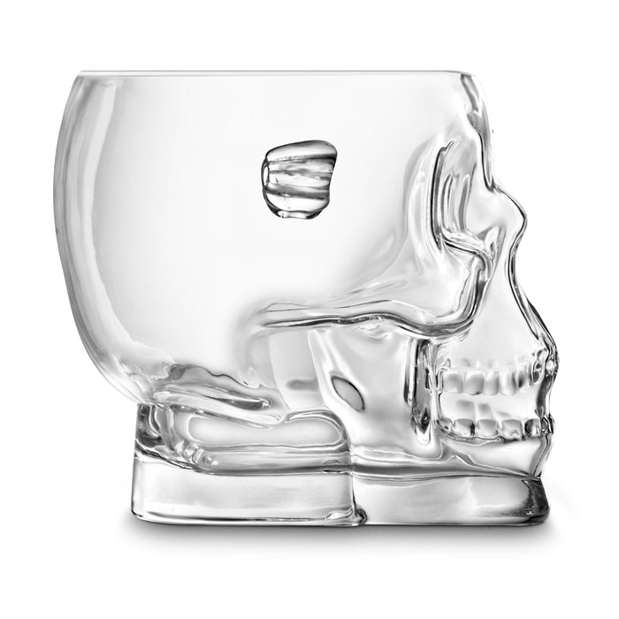 Final Touch BrainFreeze Skull Glass Ice Bucket with Handles, 54 oz (1.6 L)