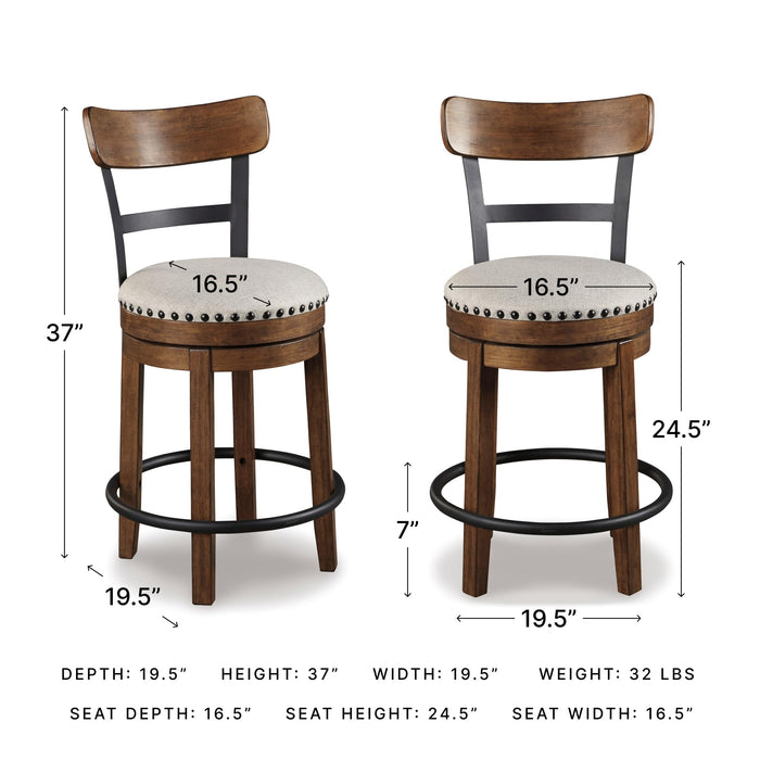Signature Design by Ashley Valebeck Counter Height Bar Stool, Brown