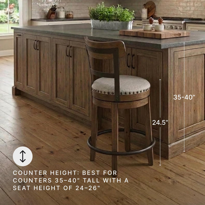 Signature Design by Ashley Valebeck Counter Height Bar Stool, Brown