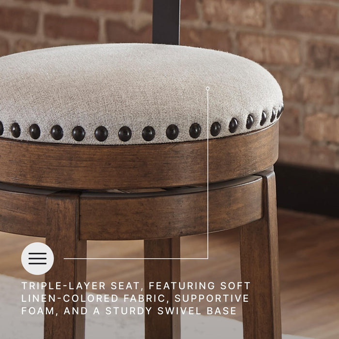 Signature Design by Ashley Valebeck Counter Height Bar Stool, Brown
