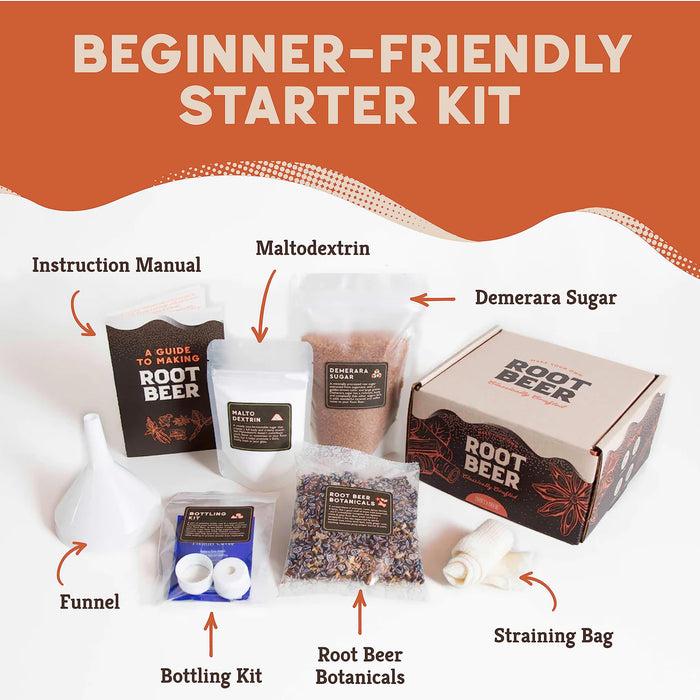 Craft A Brew - DIY Make Your Own Craft Root Beer - Complete Equipment and Supplies - Starter Home Brewing Kit - 1 Gallon