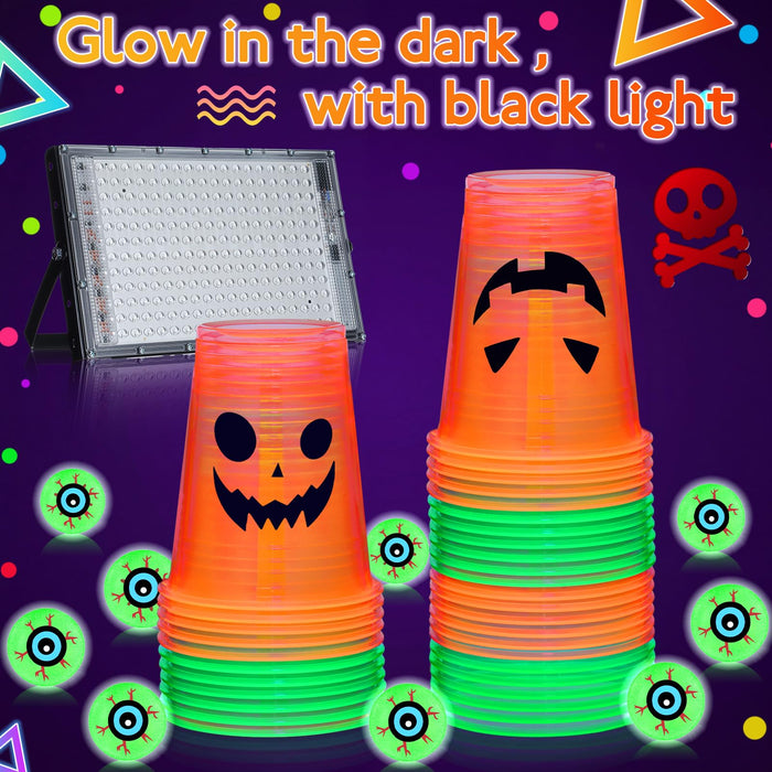Ferrochef 35 Pcs Halloween Game Party Supplies Glowing in The Dark Beer Cup