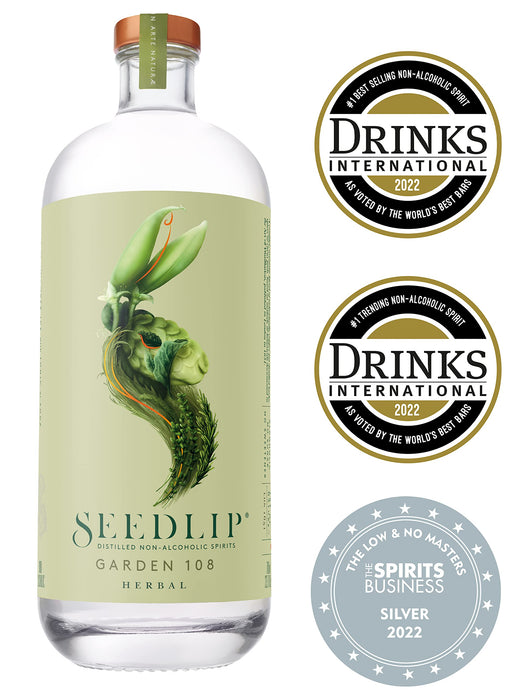 Seedlip Garden 108 - Non-alcoholic Spirit | Calorie Free, Sugar Free | Non-alcoholic Cocktails | 23.7fl oz (700ml)