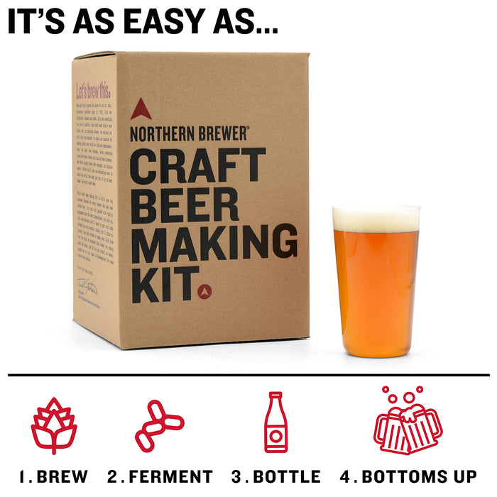 Northern Brewer - Siphonless 1 Gallon Craft Beer Making Starter Kit, Equipment and Beer Recipe Kit (Pale Ale)