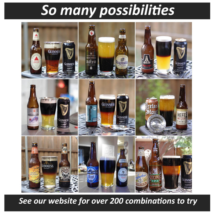The Perfect Black and Tan Beer Layering Tool - Bartender Accessory for Layered Beer Cocktails