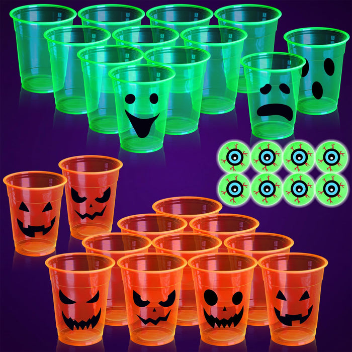 Ferrochef 35 Pcs Halloween Game Party Supplies Glowing in The Dark Beer Cup