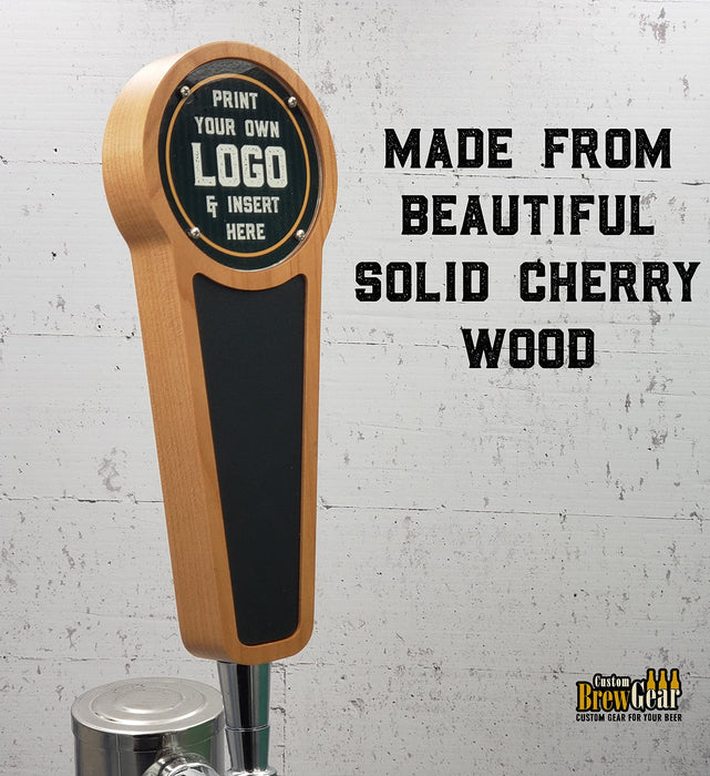 Custom Brew Gear Chalkboard Beer Tap Handle with Changeable Logo - Cherry-Keg Tap Handle