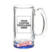 100 Libbey Beer Mugs Set, 12 oz. - Customizable Text, Logo - Groomsmen Glassware - Blue - The Beer Connoisseur® Store