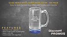 100 Libbey Beer Mugs Set, 12 oz. - Customizable Text, Logo - Groomsmen Glassware - Blue - The Beer Connoisseur® Store