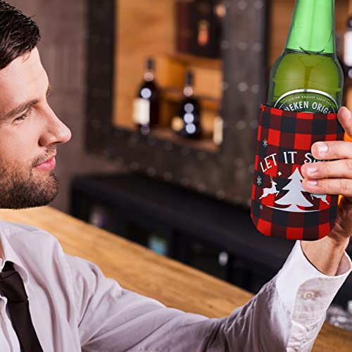 15 Pcs Christmas Neoprene Beer Can Cooler Sleeves Neoprene Drinks Cooler 12 oz Beverages Canister Cooler Sleeves Bottle Insulated Covers for Weddings Christmas Party Decorations Xmas Holiday Gifts - The Beer Connoisseur® Store