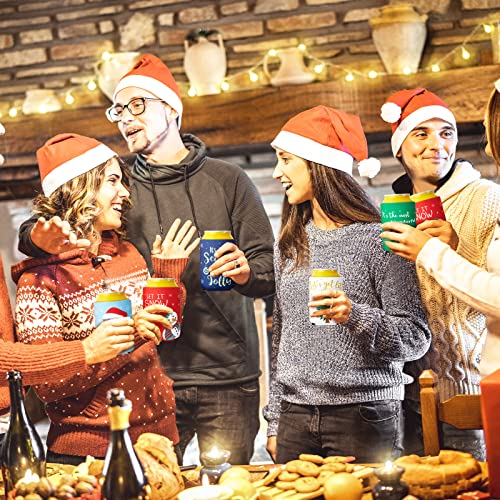 15 Pieces Christmas Neoprene Can Cooler Sleeves Xmas Holiday Can Insulated Covers Christmas Neoprene Bottle Sleeve Christmas Party Supplies for 12 oz Canned Beverages Drink Soda (5 x 4 Inch) - The Beer Connoisseur® Store
