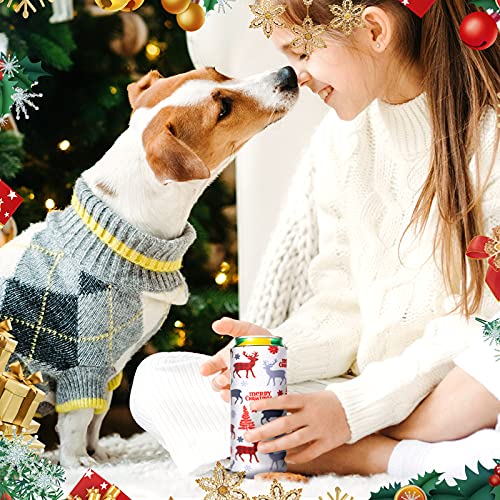 16 Pieces Christmas Beer Can Sleeves Cooling Insulated Beer Cup Sleeves Santa Claus Elk Snowman Stocking Can Cooler Sleeves Reusable Drink Sleeves Christmas Slim Can Cover for Christmas Tools Supplies - The Beer Connoisseur® Store