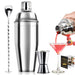 24oz Cocktail Shaker Bar Set - Professional Margarita Mixer Drink Shaker and Measuring Jigger & Mixing Spoon Set - Professional Stainless Steel Bar Tools Built-in Bartender Strainer for Martini Kit - The Beer Connoisseur® Store