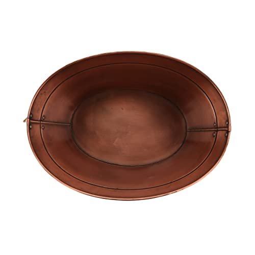 G.E.T. BT-1712-ACPR Copper Beverage Tub with Rope Handles, 3 Gallon