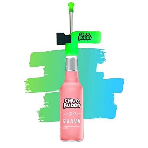 Chug Buddy Beer Snorkel with TIMER, Beer Bong, Shotgun Tool, Drinking Funnel Bottle Chugger, Speed Snorkel, Beverage Snorkel with Premium Stainless Steel Tube Funnel