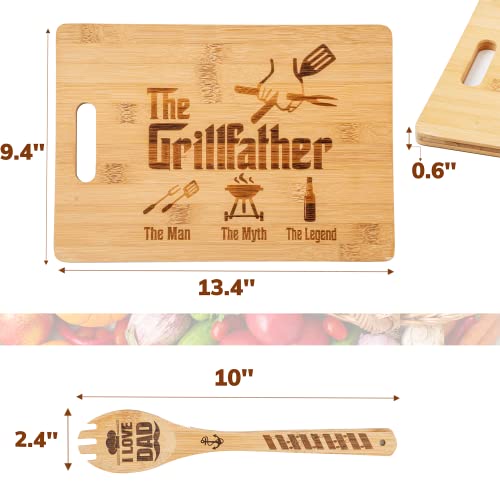 KOLWOVEN Dad Cutting Board, Gifts for Dads Father Day, The Grillfather The Man The Myth The Legend - Gifts For Father day from Son, Daughter an Wife 9.4 x13.4"