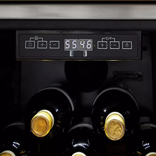 HCK Wine Cooler Fridge and Kegerator 2in1 Outdoor Refrigerator,Cellar Freestanding Refrigerator and keg fridge with tap with Digital Touch Display & Stainless Steel & Triple-Layer Tempered Glass Door