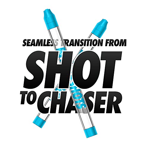 TakeShots Take - Shot Holder & Straw for Drinks & Chasers - Experience Shots On the Go - Fits All Standard Bottles, Glasses, & the Chase - 1oz (Blackout)