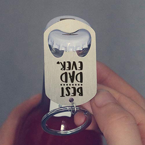 Gifts for Dad Beer Bottle Opener Keychain for Men Fathers Day Christmas Birthday Gift for Daddy Father from Daughter Son Wife