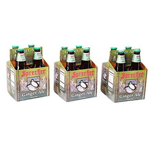 Sprecher Ginger Ale, Fire-Brewed Gourmet Craft Soda, Glass Bottle, 16oz, 12 Pack