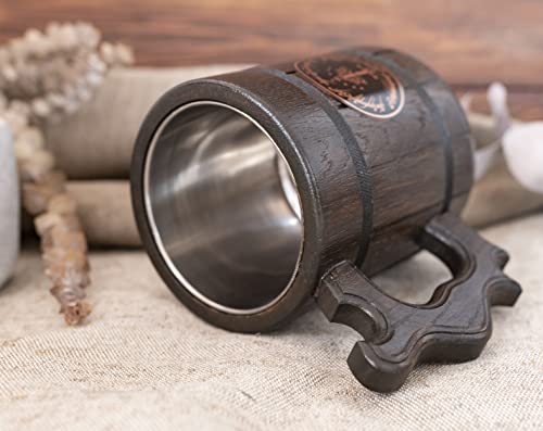Tree Of Gondor Mug One Ring Gift. Lord Rings Wooden Beer Stein. Fathers Day Gifts. Anniversary Gift for Husband. Birthday Gifts For Him. Wooden Beer Mug Beer Tankard 17oz