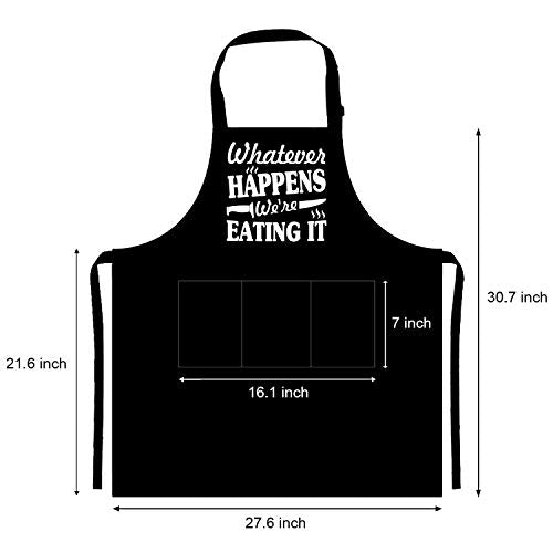 Aprons For Men With Pockets - Fathers Day Gift For Dad, Men, Grandpa, Uncle, Brother - Birthday Gifts For Men, Dad, Papa, Husband, Grandpa, Uncle, Boyfriend, Him - Grill Cooking BBQ Kitchen Chef Apron