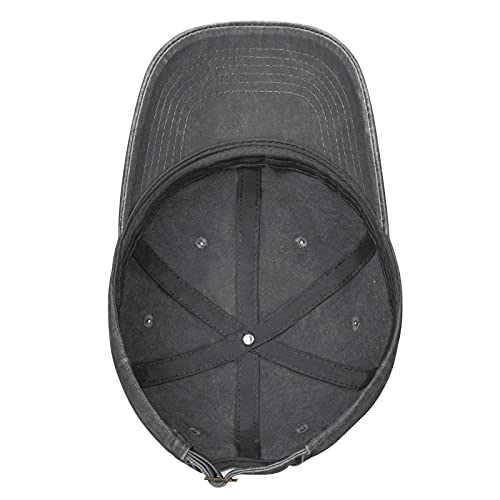 Funny Ghost with Beer Halloween Unisex Vintage Washed Distressed Denim Baseball Cap Adjustable Cotton Baseball Hat for Men Women