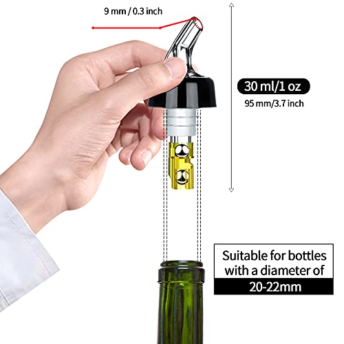 Automatic Measured Bottle Pourer - Quick Shot Spirit Measure Pourer Drinks Wine Cocktail Dispenser Home Bar Tools - 1oz/30ml (12)