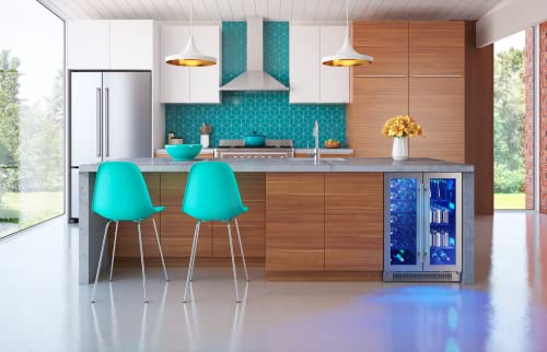 Zephyr Brisas 24 Inch (Dual Zone Wine and Beverage Cooler)Fashionable French doors make it easy to grab what you need, and PreciseTemp™ temperature control, Active Cooling Technology for even cooling and a Vibration Dampening System are cutting-edge featu
